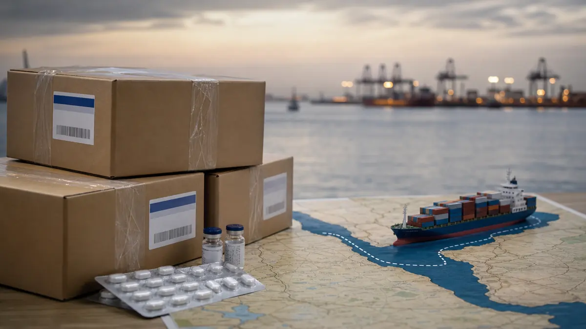 Global pharmaceutical shipping route affected by Red Sea disruption