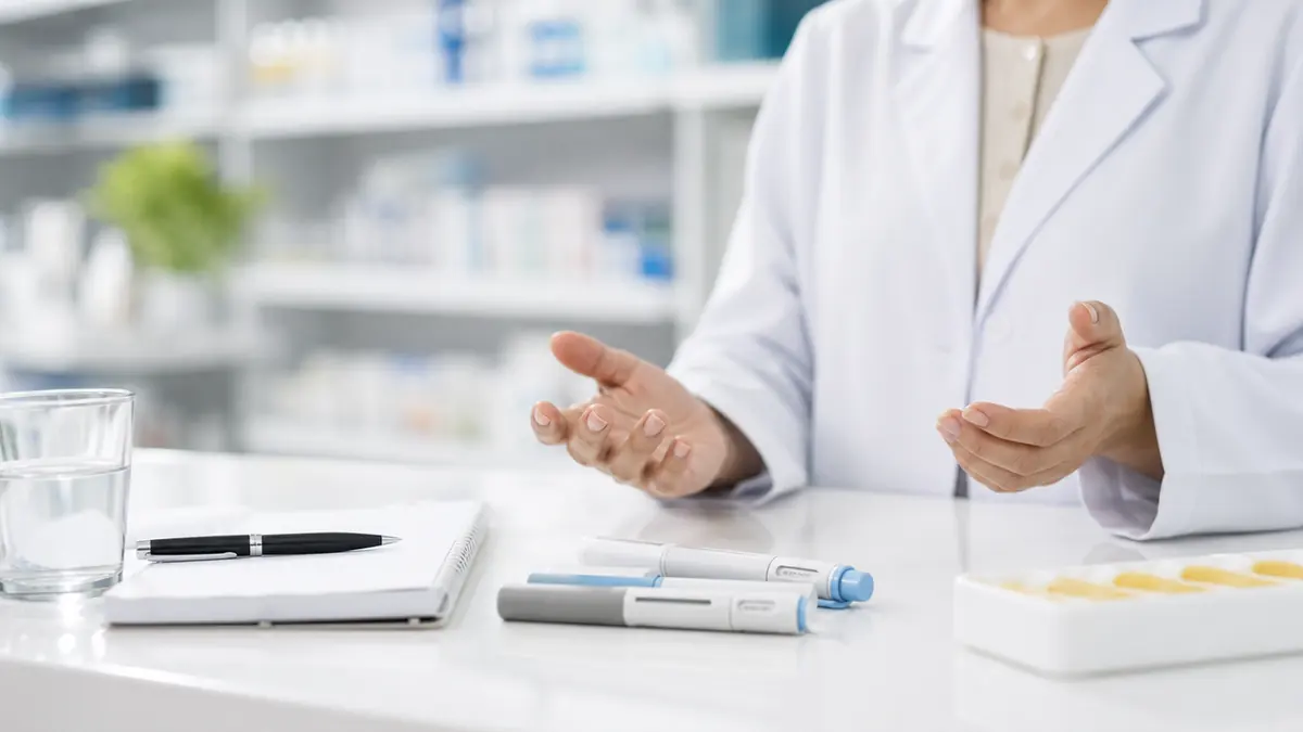 Clinical weight management research setting with unbranded GLP-1 supplies