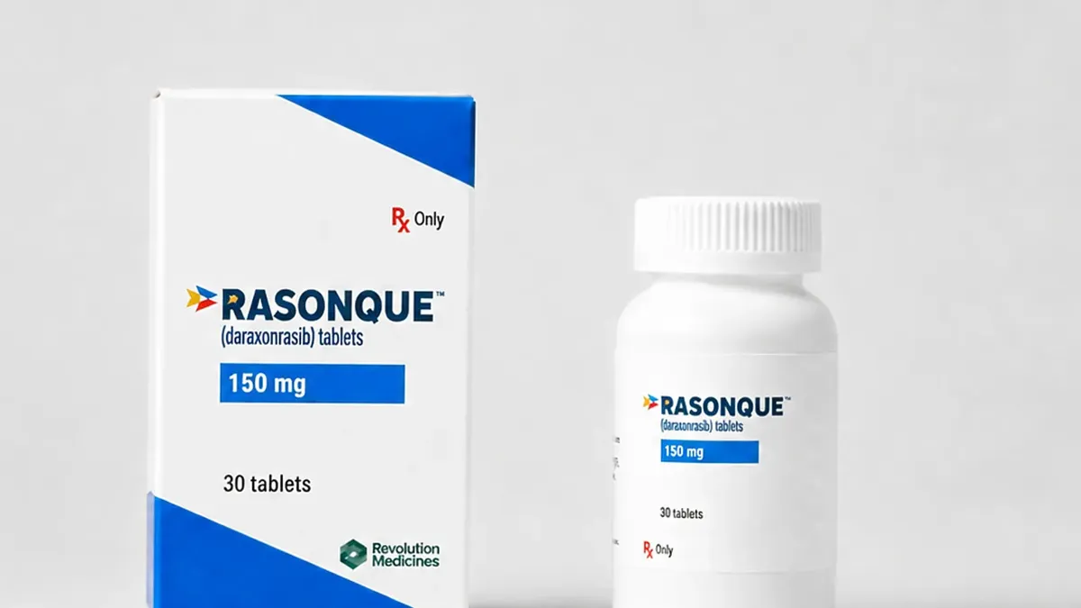 Rasonque daraxonrasib tablet packaging for metastatic pancreatic cancer