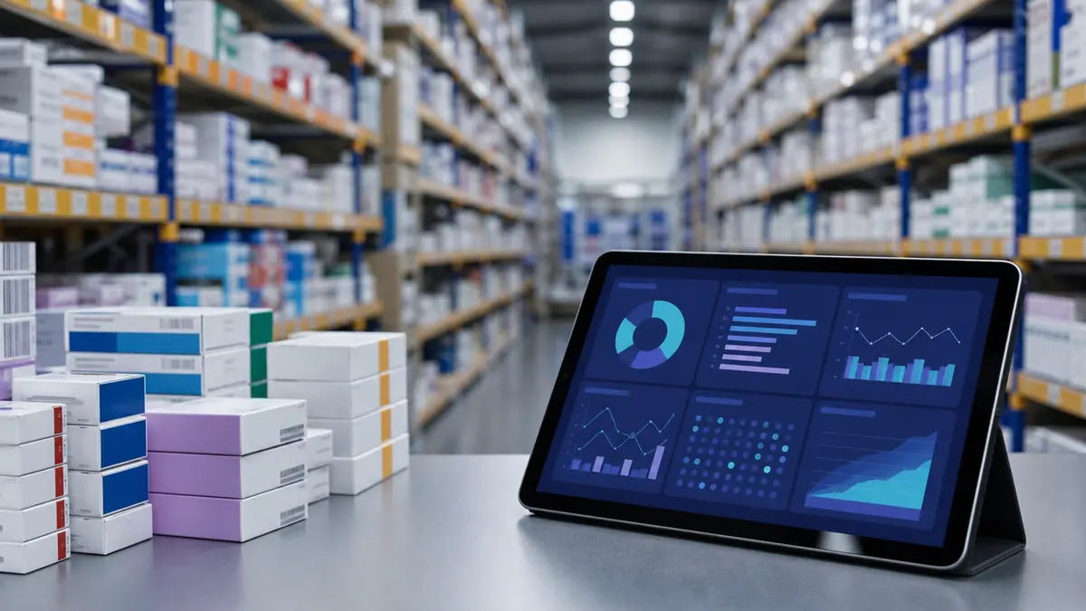 AI-assisted pharmaceutical wholesale logistics dashboard